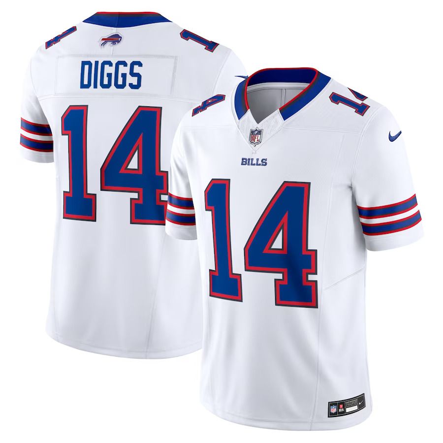 Men Buffalo Bills #14 Stefon Diggs Nike White Vapor F.U.S.E. Limited NFL Jersey